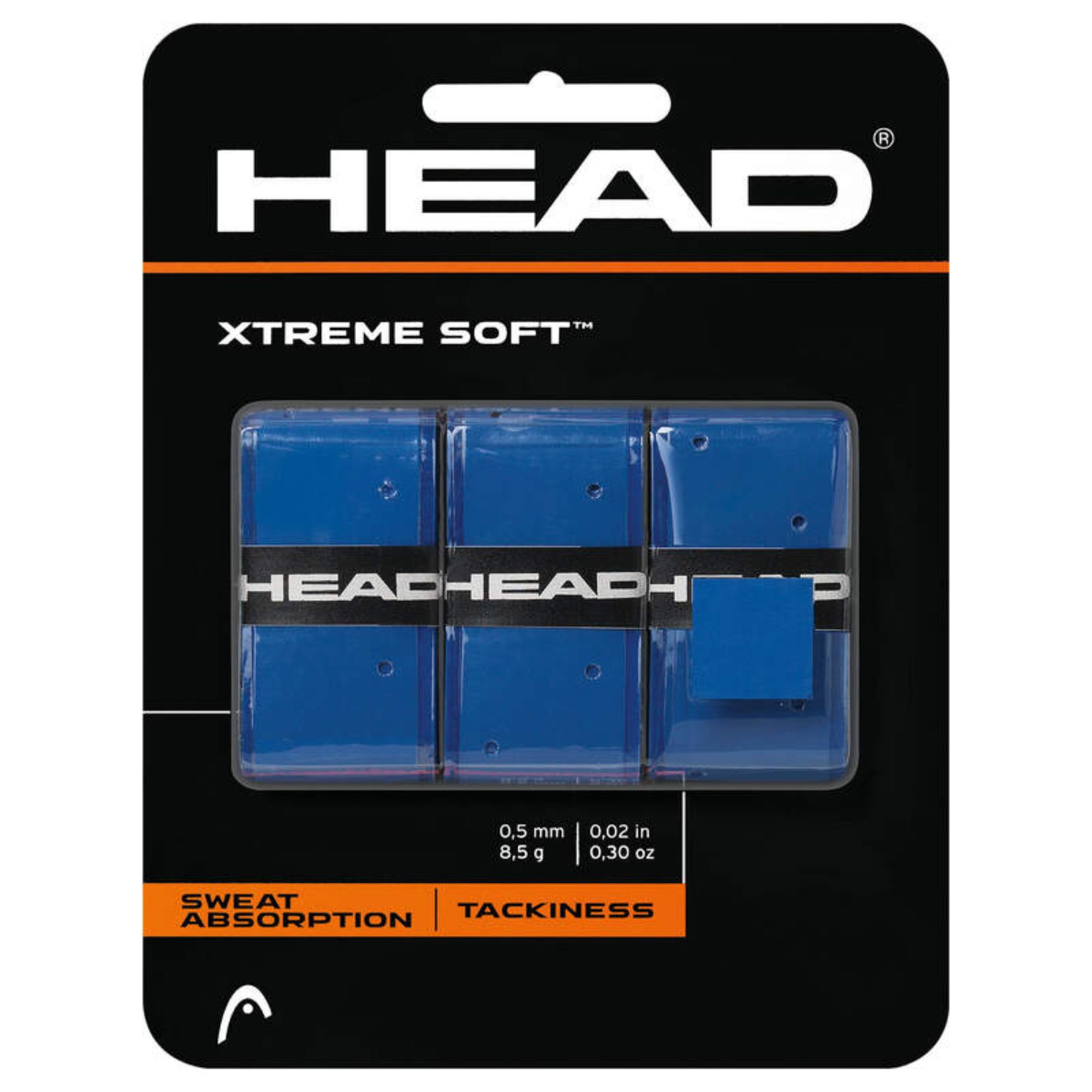 HEAD Xtreme Soft Overwrap (0.5mm) (Blue) · 3 pack