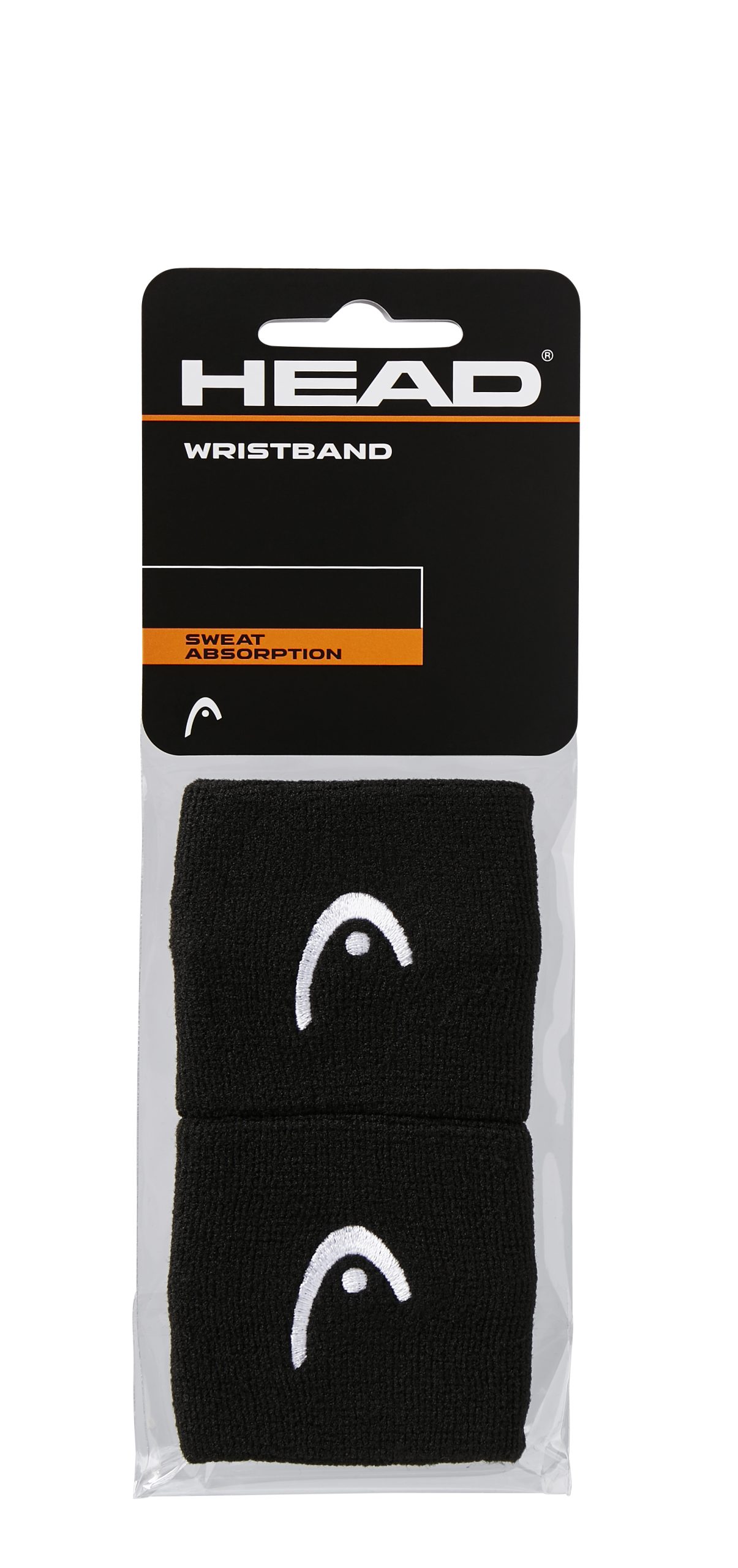 HEAD Wristband 2.5” (Black) · 2 pack