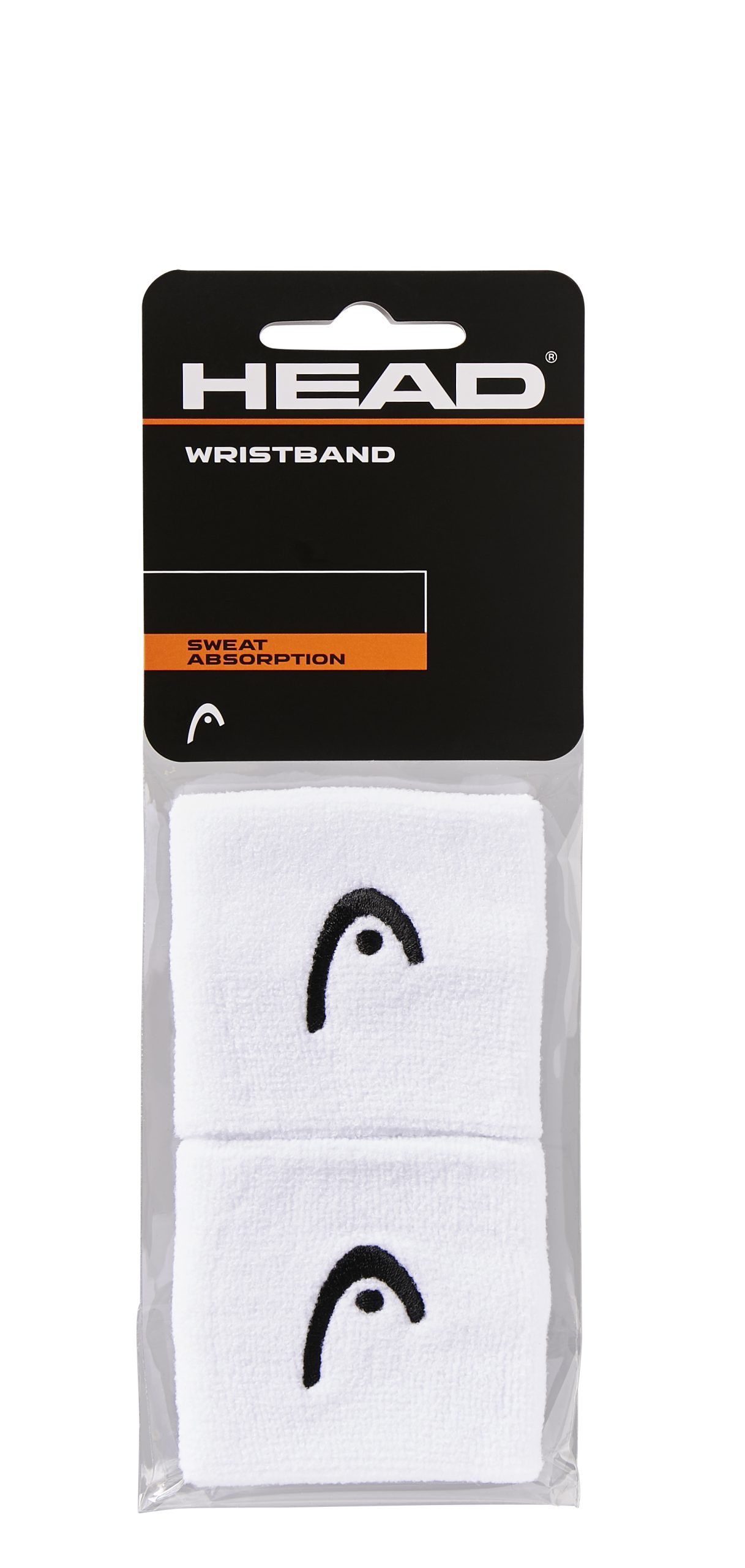 HEAD Wristband 2.5” (White) · 2 pack
