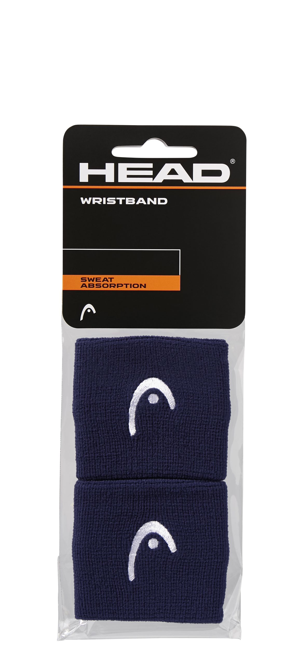 HEAD Wristband 2.5” (Navy) · 2 pack