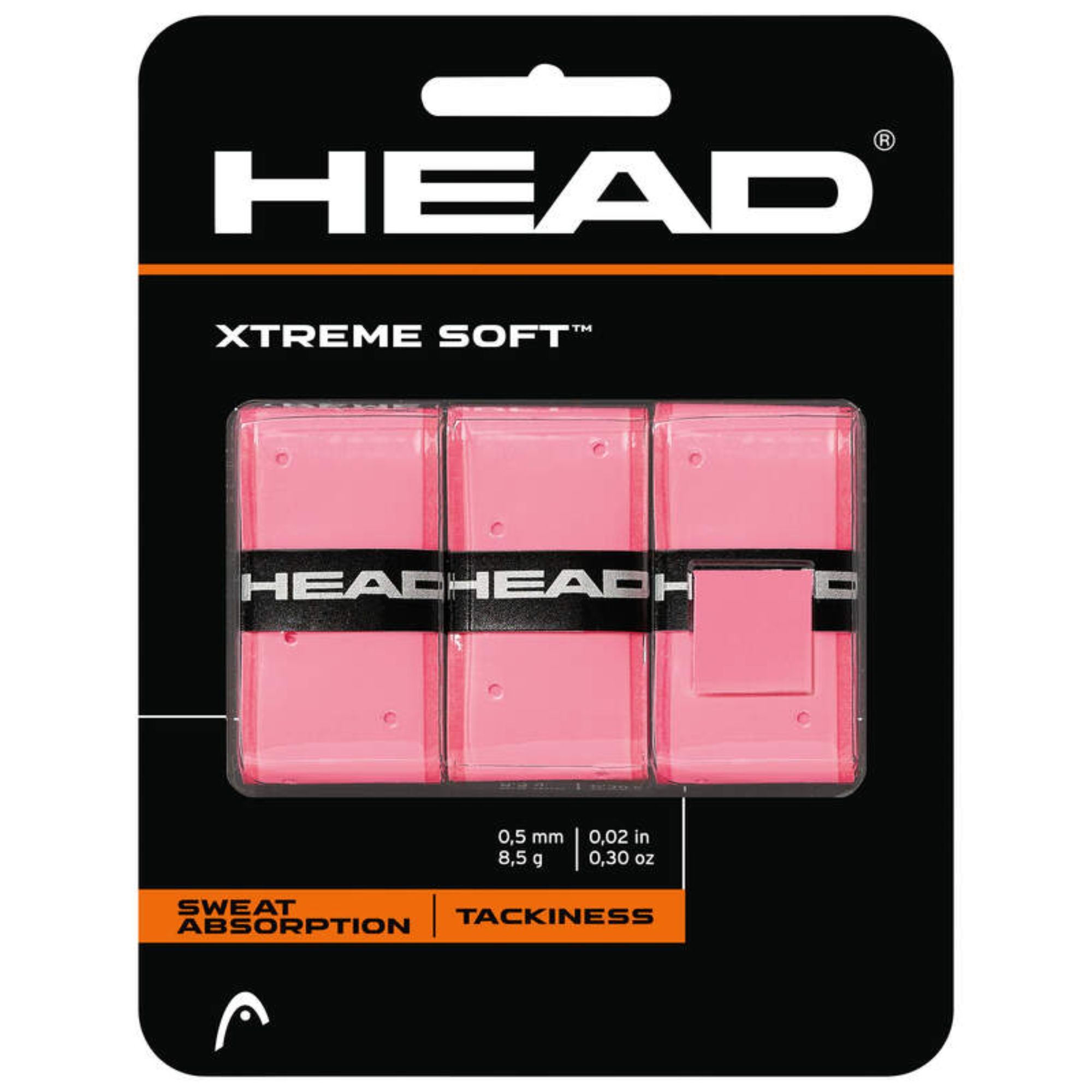 HEAD Xtreme Soft Overwrap (0.5mm) (Pink) · 3 pack